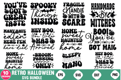 Retro Halloween Svg Bundle