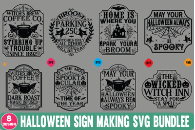 Halloween Sign Making Svg Bundle