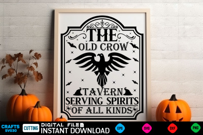 The old crow tavern serving spirits of all kinds SVG