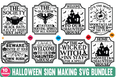 Halloween Sign Making Svg Bundle