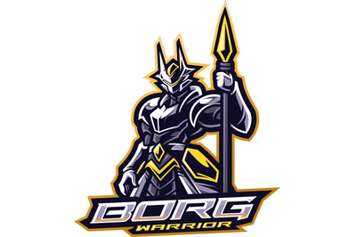 Borg warrior esport mascot logo design