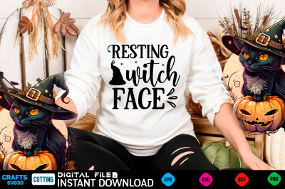 Resting witch face svg