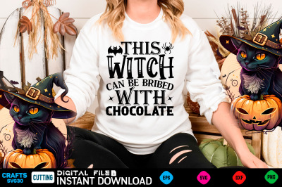 this witch can be bribed with chocolate svg