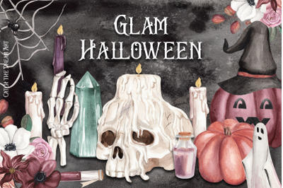 Glam Halloween Season of the Witch Watercolor