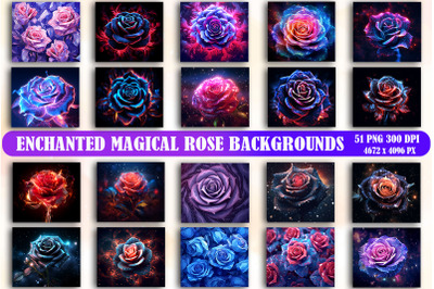 Enchanted Magical Rose Backgrounds