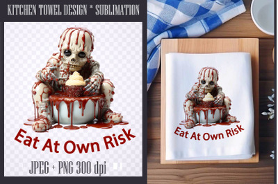 SpookyTreats Capcake | Kitchen Dish Towel Sublimation Png