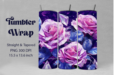 Diamonds Roses On A Purple Backgrounds