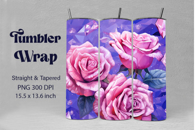 Diamonds Roses On A Purple Backgrounds