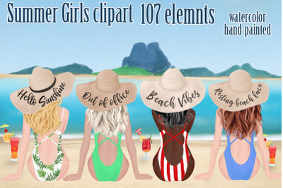 Summer Girls clipart Beach Girls clipart Best Friends Png