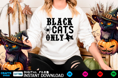 black cats only svg