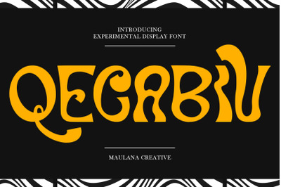 Qecabiv Experimental Display Font