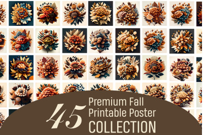 45 Premium Fall Printable Poster Bundle