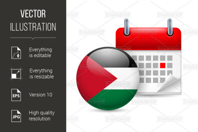 Icon of National Day in Palestine