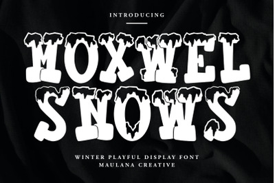 Moxwel Snows Winter Playful Display Font