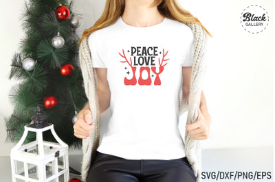 Peace Love Joy Christmas SVG