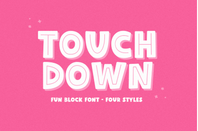 Touchdown Font - Cute Inline Font Duo