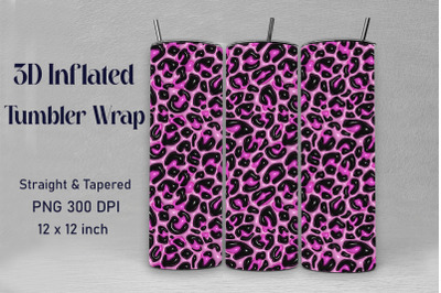 3D Inflated Leopard Print Tumbler Wrap