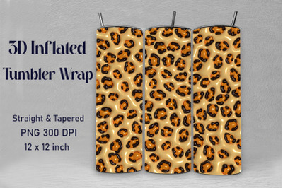 3D Inflated Leopard Print Tumbler Wrap