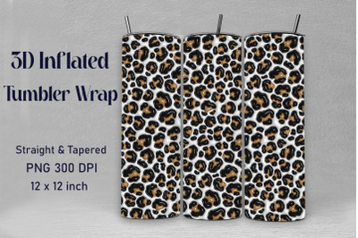 3D Inflated Leopard Print Tumbler Wrap