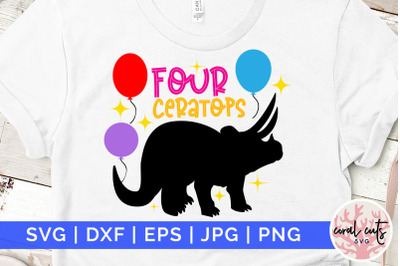 Four ceratops - Birthday SVG EPS DXF PNG Cutting File