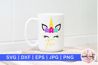 Unicorn two - Birthday SVG EPS DXF PNG Cutting File