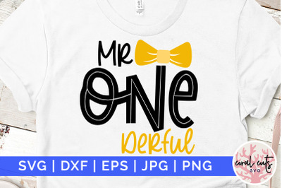 Mr one derful - Birthday SVG EPS DXF PNG Cutting File