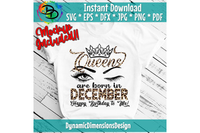 Queens are born in December, birthday png, birthday shirt, Birthday sv