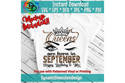 Queens are born in September, Birthday, Empowerment svg, Girl Boss svg