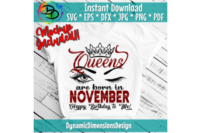 Queens are born in November, Birthday, Birthday Queen,Digital Download