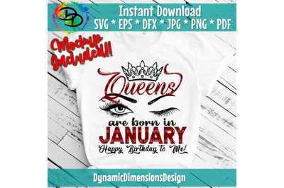 Queens are born in January, Birthday, Birthday Queen,Digital Download,