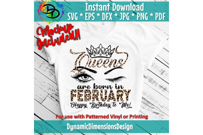 Queens are born in February, Birthday, Birthday Queen,Digital Download