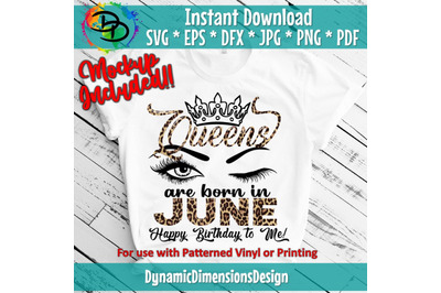 Queens are born in June, Birthday, Birthday Queen,Digital Download,Kin