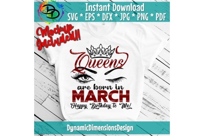 Queens are born in March, Birthday, Birthday Queen,Digital Download,Ki