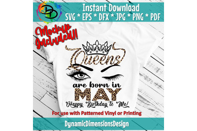 Queens are born in May, Birthday, Birthday Queen,Digital Download,King