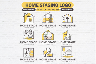 Home staging logo clipart bundle