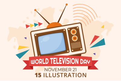 15 World Television Day Illustration