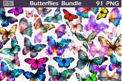 Butterfly Sublimation Bundle | Butterflies Clipart PNG