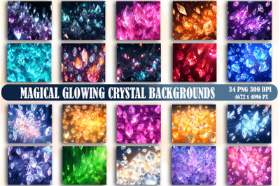 Magical Glowing Crystal Backgrounds