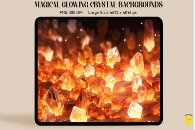 Magical Orange Crystal Backgrounds