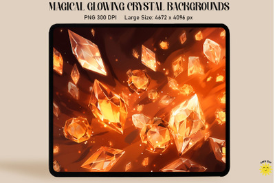 Magical Orange Crystal Backgrounds