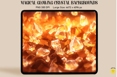 Magical Orange Crystal Backgrounds