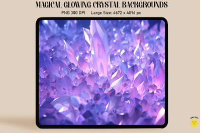 Glowing Lavender Crystal Backgrounds