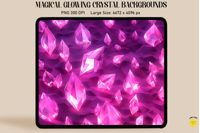 Ethereal Magenta Crystal Backgrounds