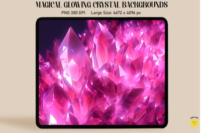 Ethereal Magenta Crystal Backgrounds