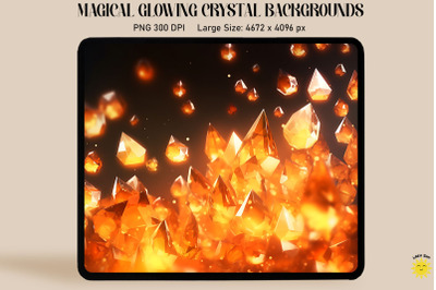 Magical Orange Crystal Backgrounds