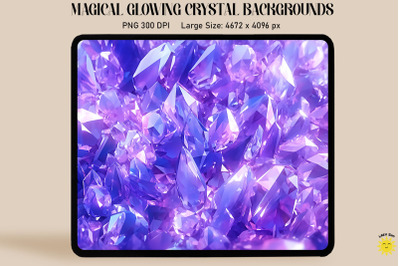 Enchanted Purple Crystal Backgrounds