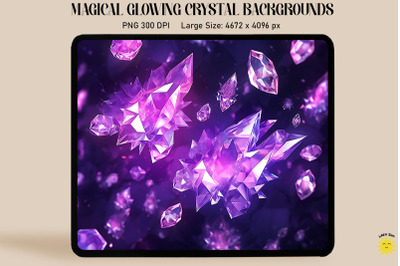 Enchanted Purple Crystal Backgrounds