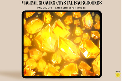 Magical Yellow Crystal Backgrounds