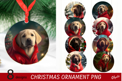 3D Labrador Christmas Ornament Bundle. Dog Ornament PNG