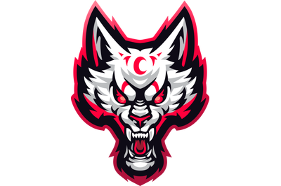 Wolves head esport mascot logo design